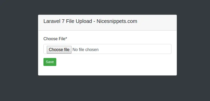 Laravel 7 File Uploading With Validation